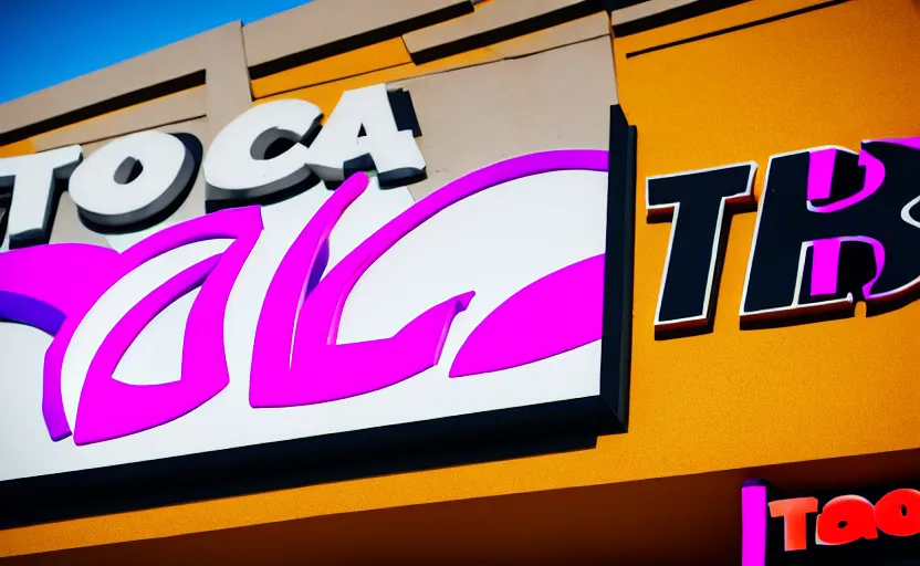 Image similar to photograph of a Taco Bell that says China on the sign, one point perspective, 1-point perspective, tilt shift, sigma 85mm f/1.4, 4k, depth of field, high resolution, 4k, 8k, hd, full color