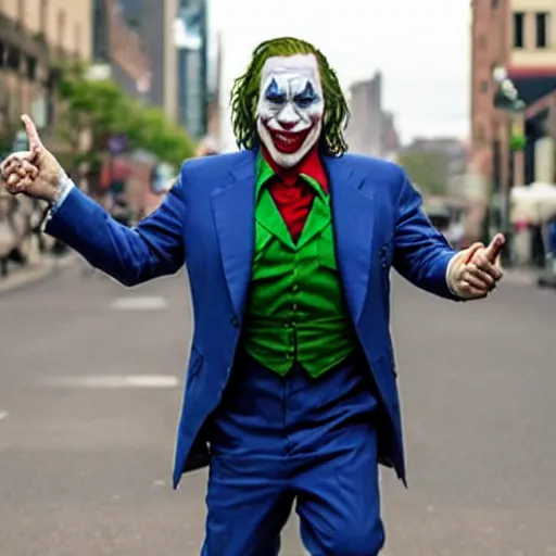 Prompt: film still of Alex Jones as the Joker in a new Alex Jones Joker Movie