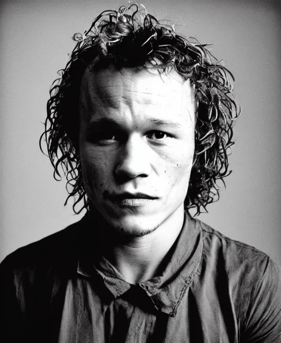 Image similar to heath ledger by robert mapplethorpe