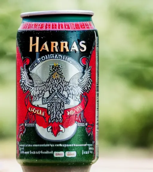 Image similar to a can of polish harnas beer