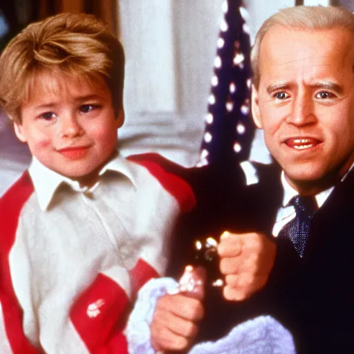 Image similar to joe biden as a child in home alone movie