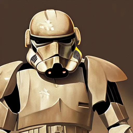 Image similar to clone trooper painting, digital concept art cinematic heroic render dramatic lighting