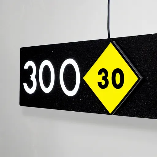 Image similar to dramatic sign for 3003, LED lighting, art, 3003