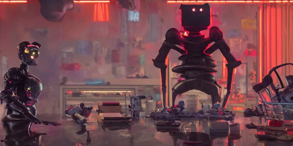 Image similar to netflix screenshot still of the season 5 of love, death and robots, highly detailed, official screenshot, official art