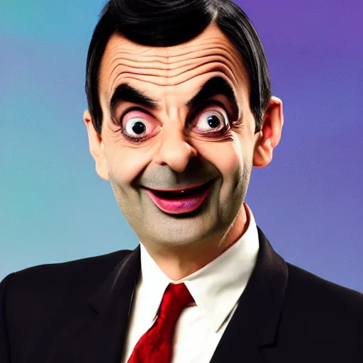 Prompt: Mr Bean at RuPaul's drag race