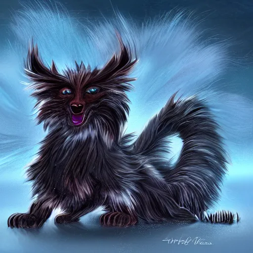 Image similar to a fur elemental, whirling energy made of fur ( dramatic, cinematic, digital fantasy art )