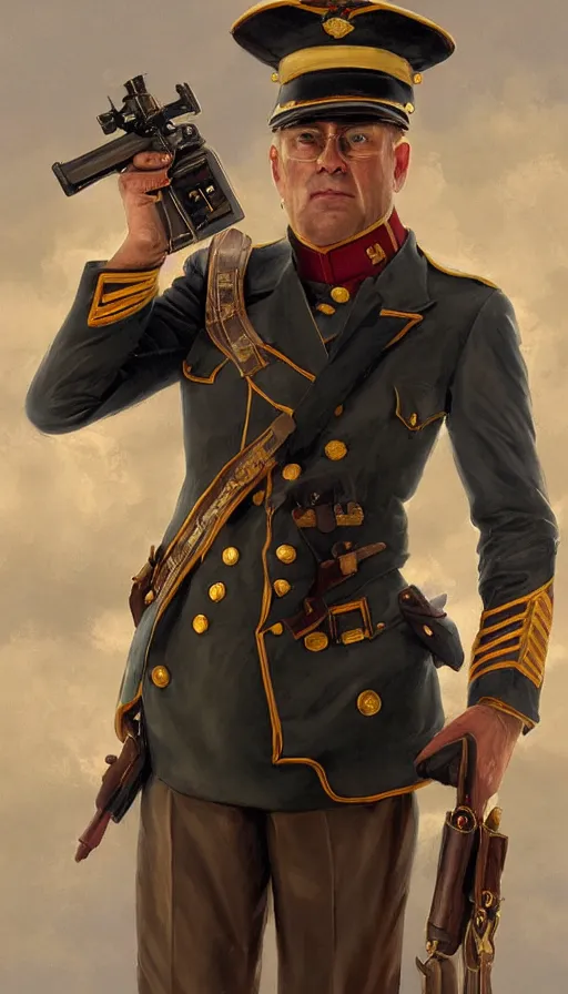 Image similar to proud commodore marine captain, pairate style, stern look, late xix century commander vest, full body portrait xix immpresionist paint, ship deck on wild ocean background, highly detailed, digital painting, artstation, concept art, sharp focus, illustration, art by Artgerm, Greg Rutkowski, Craig Mullins, WLOP, Ross tran, James Jean, Andrei Riabovitchev, magic the gathering, - W 640