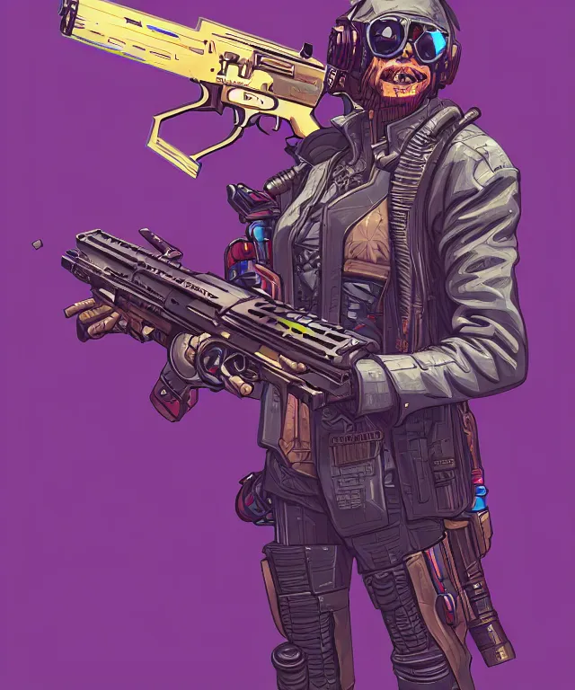 Prompt: a portrait of an anthropomorphic cyberpunk eagle holding an ar - 1 5, fantasy, elegant, digital painting, artstation, concept art, matte, sharp focus, illustration, art by josan gonzalez