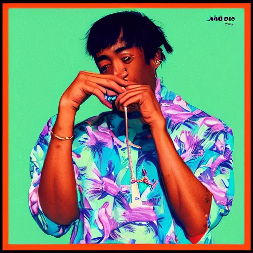 Image similar to ballads 1 by joji cover art featuring tyler the creator.