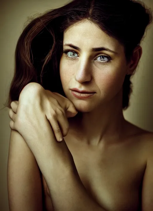 Image similar to beautiful jewish woman, studio light, bloom, detailed face, magazine, press, photo, steve mccurry, david lazar, canon, nikon, focus