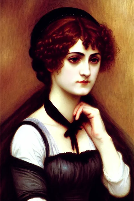 Image similar to gothic jane austen, painting by rossetti bouguereau, detailed art, artstation