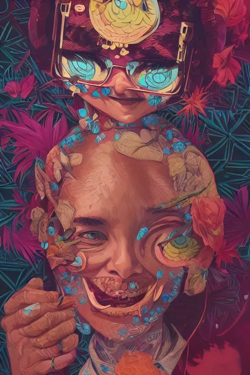 Image similar to a human smiling cute, Tristan Eaton, victo ngai, artgerm, RHADS, ross draws