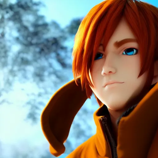 Prompt: elf boy render as a very beautiful 3d anime boy, hazel eyes, full round face, short smile, cinematic lightning, medium shot, mid-shot, highly detailed, trending on Artstation, Unreal Engine 4k, cinematic wallpaper