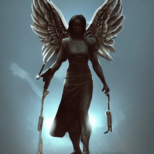 Image similar to Obama angel, highly detailed, excellent composition, cinematic concept art, dramatic lighting, trending on ArtStation