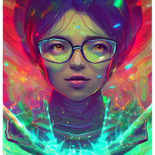 Image similar to skill magic geek inside matrix deepdream radiating a glowing aura stuff loot legends stylized digital illustration video game icon artstation lois van baarle, ilya kuvshinov, rossdraws,