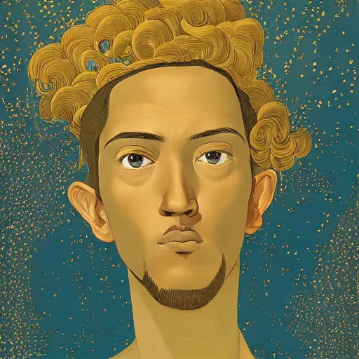 Image similar to painting of payet very detailled, by artgem, botticelli and victo ngai