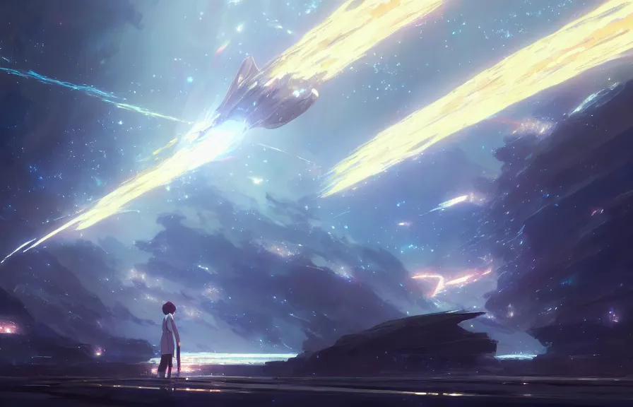 I saw someone post the recreation of the meteor scene in Your Name anime.  Here's mine and my friends! : r/Genshin_Impact