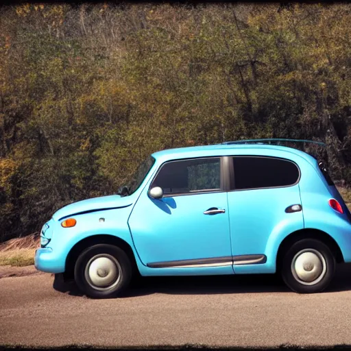 Prompt: baby pt cruiser in the wild, award winning photograph