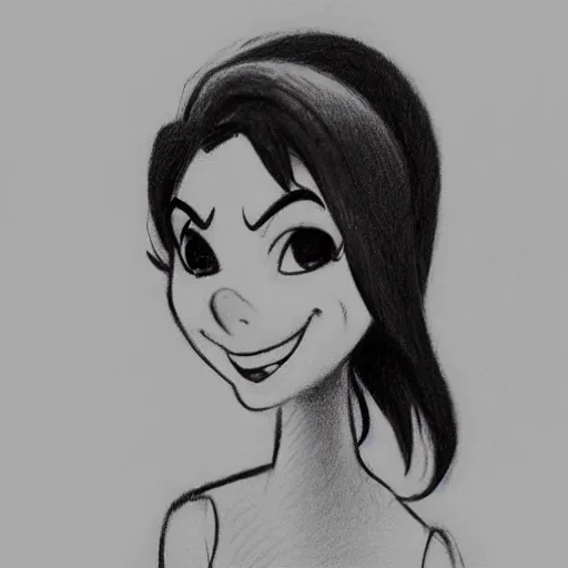 Image similar to milt kahl pencil sketch of victoria justice disney style