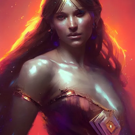 Image similar to a beautiful portrait of a goddess with diamond skin by greg rutkowski and raymond swanland, trending on artstation, ultra realistic digital art