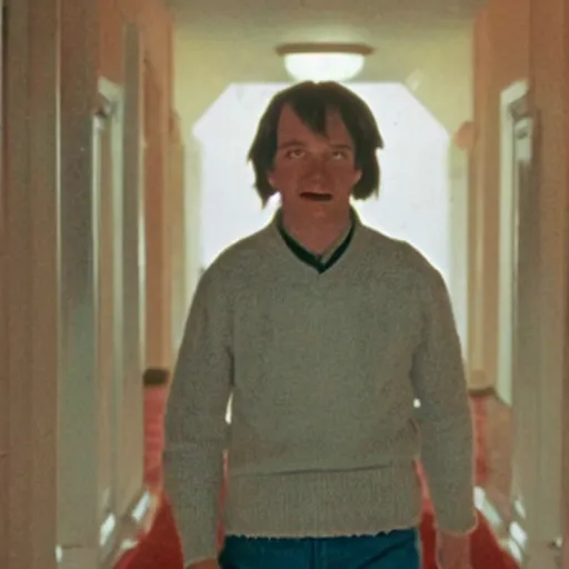 Image similar to A still of Tom Scott in The Shining