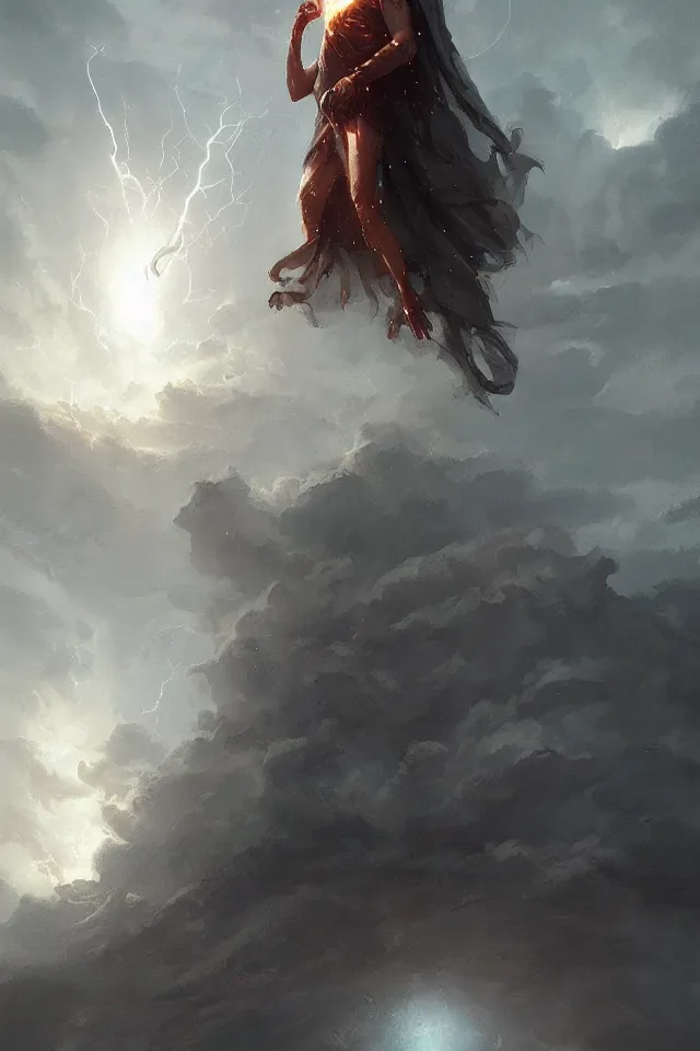 Image similar to the god of lightning by Greg rutkowski