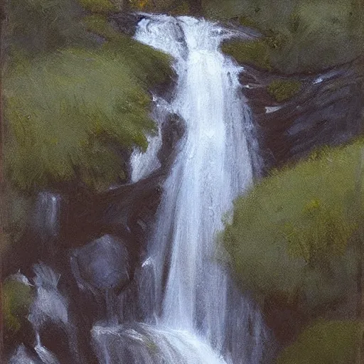 Image similar to waterfall painting by jeremy lipking