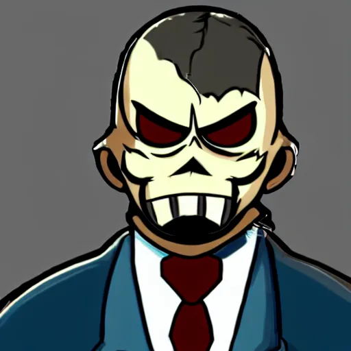 Image similar to Dallas from Payday 2 in Undertale