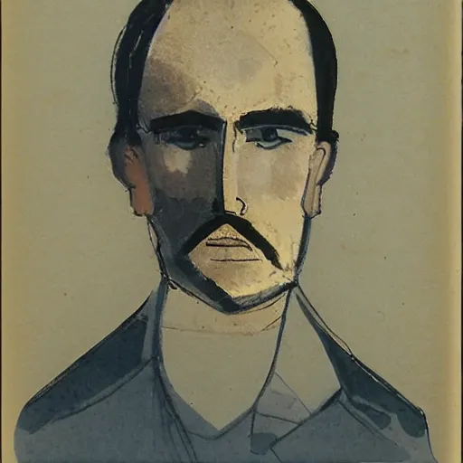 Image similar to man in the style of e. k. weaver