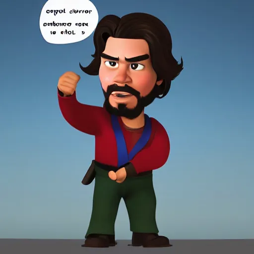 Image similar to che guevara as a pixar character