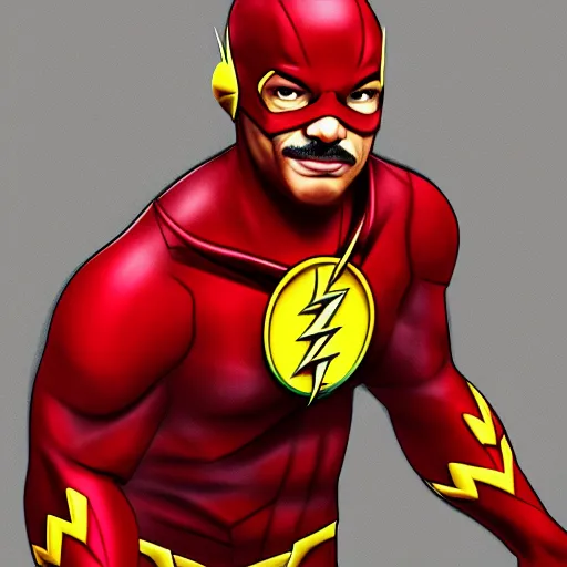 Image similar to Steve Harvey as The Flash, digital painting, highly detailed