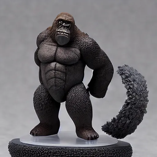 Image similar to king kong, nendoroid, figurine, detailed product photo