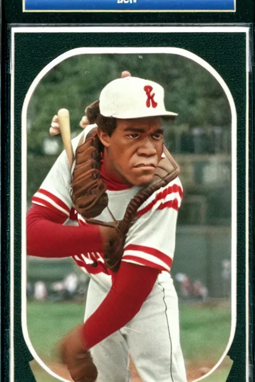Prompt: baseball card of a gorilla wearing a striped jersey