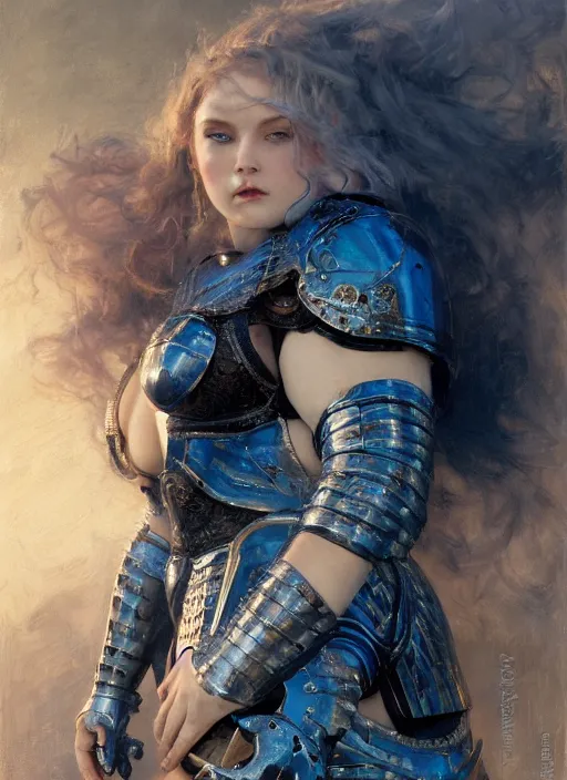 Prompt: beautiful blue - eyed sheridan love bbw plumper big girl wearing tiny black medieval armour, detailed by gaston bussiere, bayard wu, greg rutkowski, giger, maxim verehin, greg rutkowski, masterpiece, sharp focus, cinematic lightning