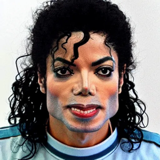 Prompt: closeup michael jackson mugshot