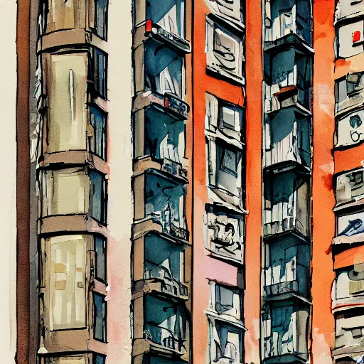 Image similar to detailed details some people tryin to fly from their apartement in the style of stephen bliss and alex ross, gouache and wash paints color, detailed details facial and body and human and environments and proportionate, detailed 5 k details.