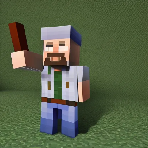 Prompt: walter white in minecraft, 4 k, high resolution, illustration, ray tracing, 3 0 9 0