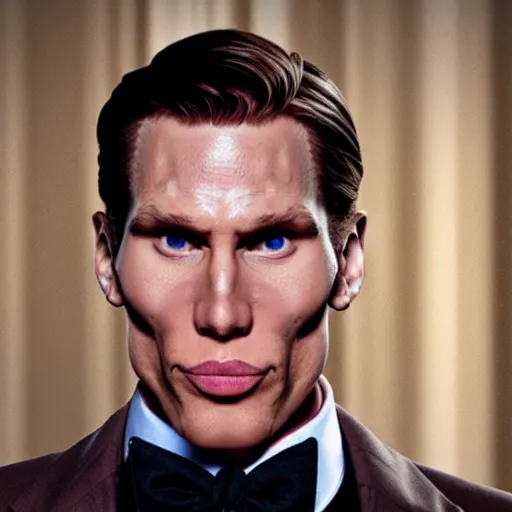 Image similar to Live Action Still of Jerma in American Psycho, real life, hyperrealistic, ultra realistic, realistic, highly detailed, epic, HD quality, 8k resolution, body and headshot, film still