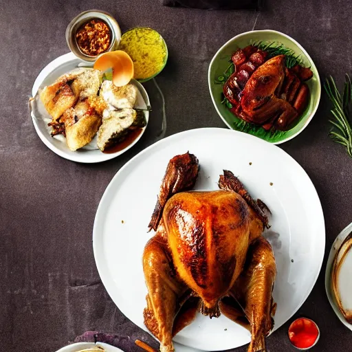 Image similar to a roast turkey, served on platter, cookbook photo