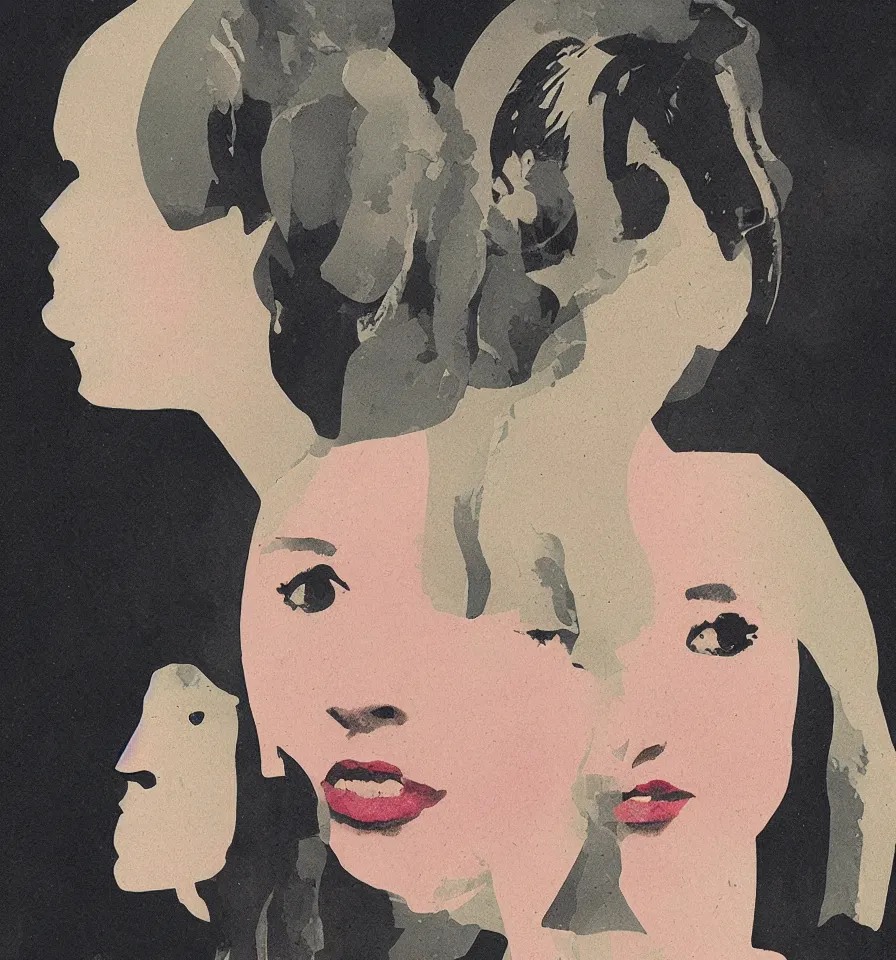 Image similar to A detailed portraiture of Rebecca de Mornay by Karel Thole.