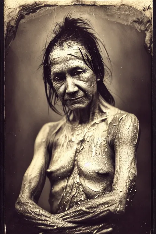 Prompt: a wet plate photo portrait of yoga, highly detailed, 5 0 0 px, sharp focus