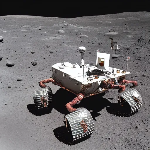 Prompt: Photo of the moon lander on mars