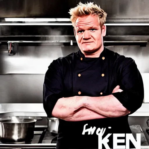 Image similar to obese gordon ramsey in hell's kitchen