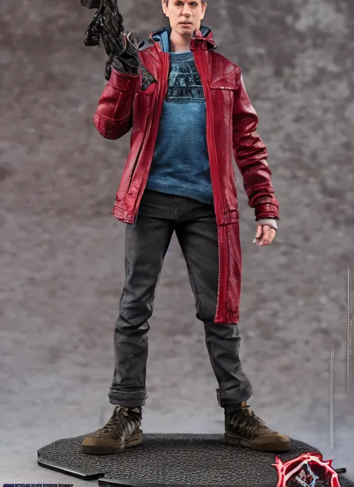 Image similar to a hot toys figure of cole macgrath ( from infamous ), figurine, detailed product photo