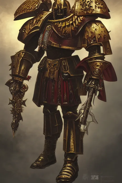 Image similar to armor portrait heros warhammer 4 0 k horus heresy fanart - the primarchs emperor by johannes helgeson animated with vfx concept artist & illustrator global illumination ray tracing hdr fanart arstation zbrush central hardmesh 8 k octane renderer comics stylized