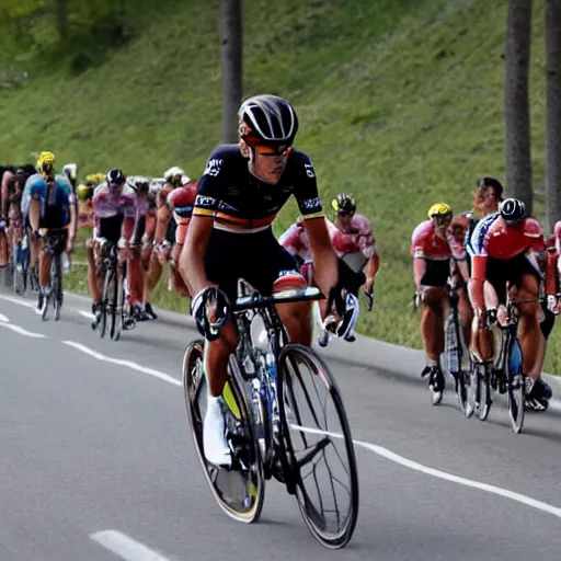 Image similar to bears, ostriches, and kangaroos competing in the Tour de France, sports photography