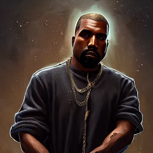 Image similar to highly detailed portrait kanye west holding pistol! gta v stephen bliss unreal engine fantasy art by greg rutkowski loish rhads ferdinand knab makoto shinkai lois van baarle ilya kuvshinov rossdraws tom bagshaw global illumination radiant light detailed intricate environment