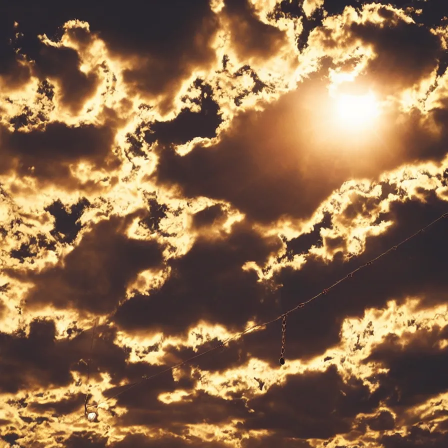 Prompt: beautiful blimps high in the sky, copper chains hanging from the edges, steampunk styled, golden hour, steam clouds, clouds, valves, award winning photography, highly detailed, low poly, extremely wide angle