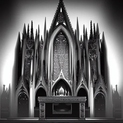 Prompt: an ultra detailed black and white matte painting of the throne of the evil patriarch up incredibly high looking down into the cathedral, incense smoke drifting through the air, artstation, volumetric lighting, exquisite detail, octane render, 8 k postprocessing, art by john collier and albert aublet