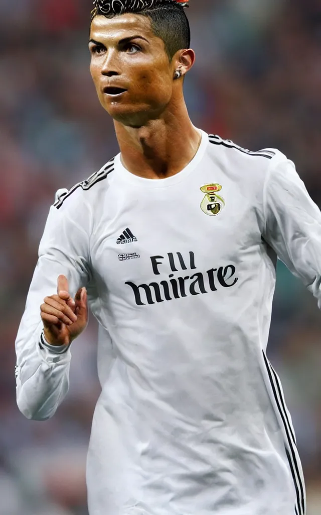 Image similar to cristiano ronaldo with a mohawk hair